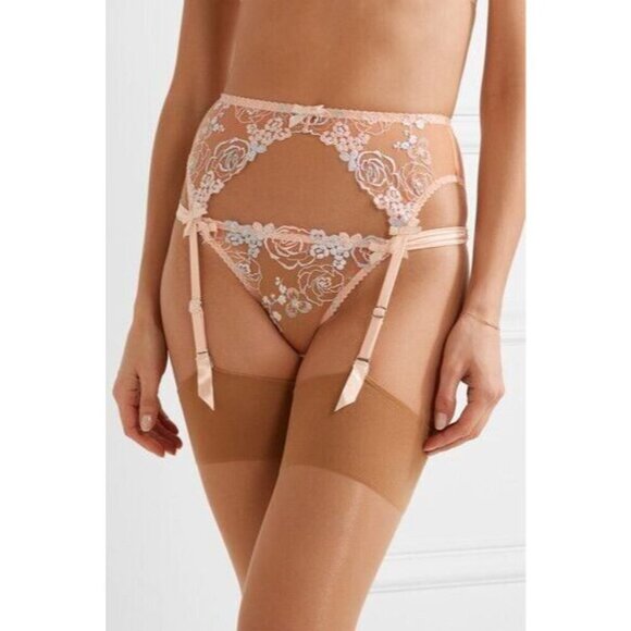 Agent Provocateur Odette Peach Pastel Lurex 36B/4 Set NWT - Picture 9 of 16